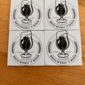 Set van 4 duurzame bieronderzetters Brouwerij 't Roer. Beperkte oplage: op = op.
